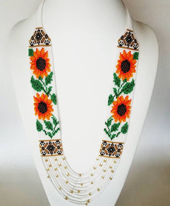 Necklace in Ukrainian style "Sunflowers" - Lora's Treasures