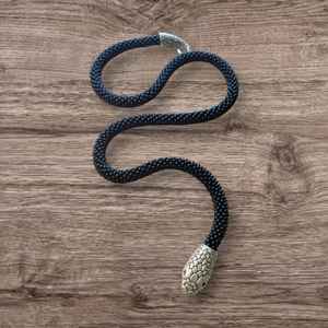 SNAKE choker or times twisted beaded bracelet