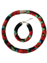 "Poppies" Beaded Bracelet