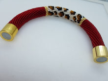Cheetah Necklace  and bracelet beadwork set - Lora's Treasures