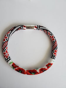 Necklace and bracelet "Ukrainian Vishivanka"  beadwork - Lora's Treasures