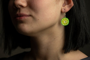 Lime Slice Earrings - Lora's Treasures