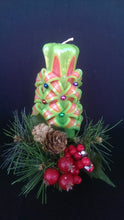 Carved candle "Christmas tree" - Lora's Treasures
