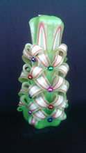Carved candle "Christmas tree" - Lora's Treasures