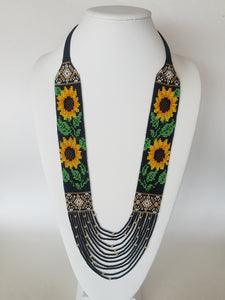 Necklace in Ukrainian style "Sunflowers" - Lora's Treasures